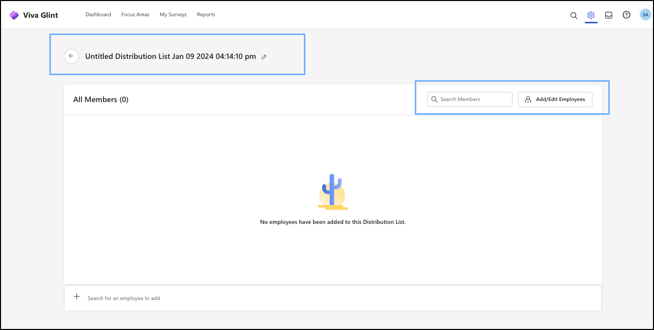 Screenshot of Distribution List setup steps.