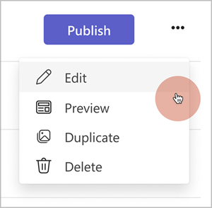 Image of options used to edit learning paths in Viva Learning.