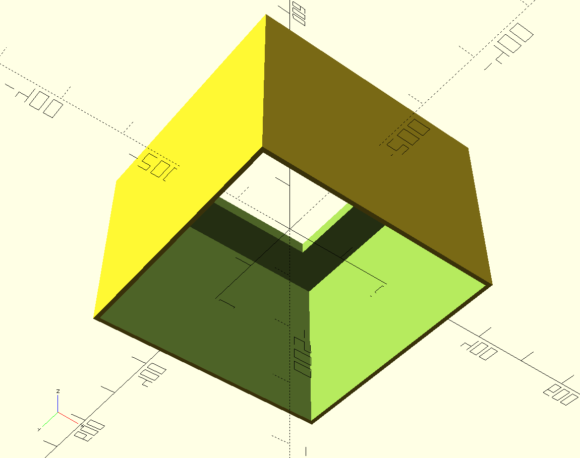 Diagram of a light enclosure.