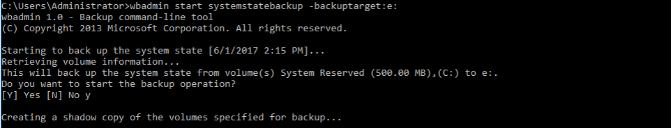 Install backup