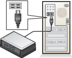 Image of a multifunction hub connection