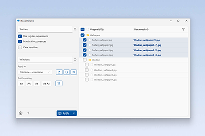PowerRename screenshot
