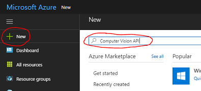 Create a new resource in Azure