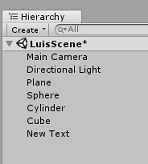 Scene Hierarchy setup.