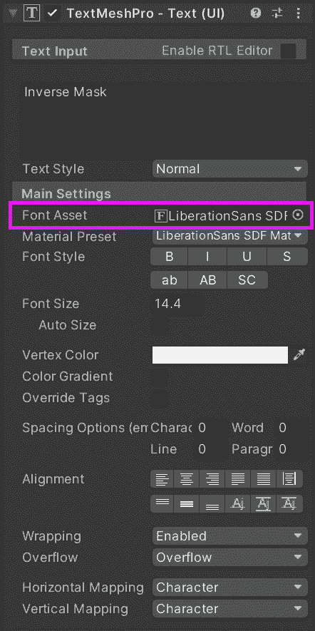 TextMesh Pro Font Asset