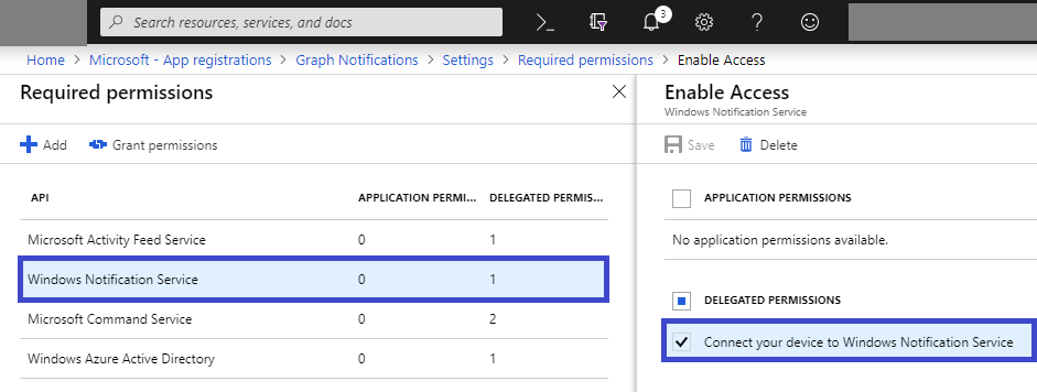 Required Permissions – WNS