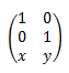 Three-by-two translation matrix