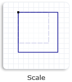 illustration of a square scaled 130 percent