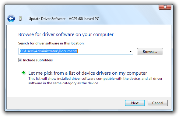 screen shot of dialog box with mixed controls 