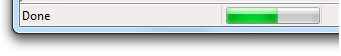 screen shot of a progress bar in a status bar 