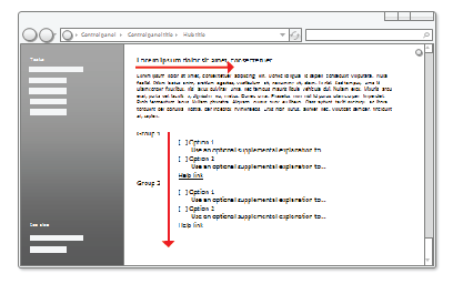 figure of text with arrows showing scanning text 