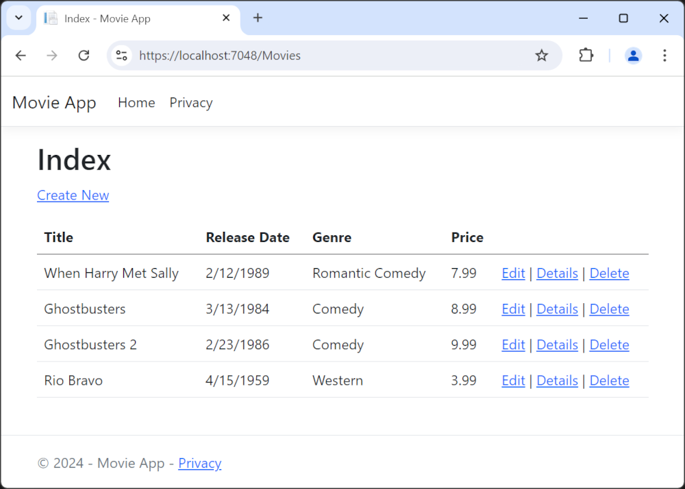 Vista de índice: ReleaseDate es una sola palabra (sin espacios) y en todas las fechas de lanzamiento de películas se muestra una hora de 12 a. m.