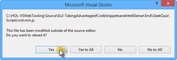 Microsoft Visual Studio warning