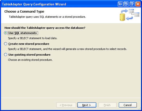 Crear el método DAL mediante una instrucción SQL ad hoc