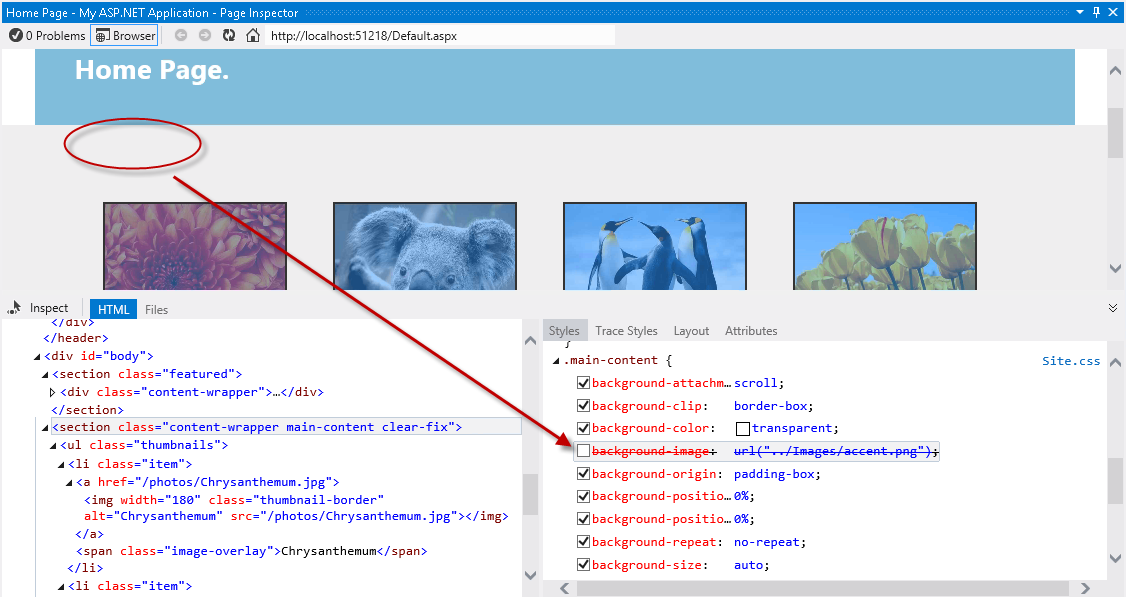 Habilitación y deshabilitación de CSS styles2