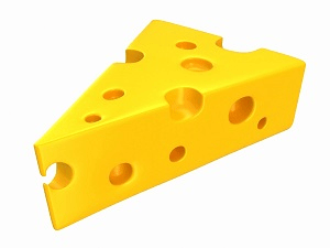 Una imagen prediseñada de un pedazo de queso