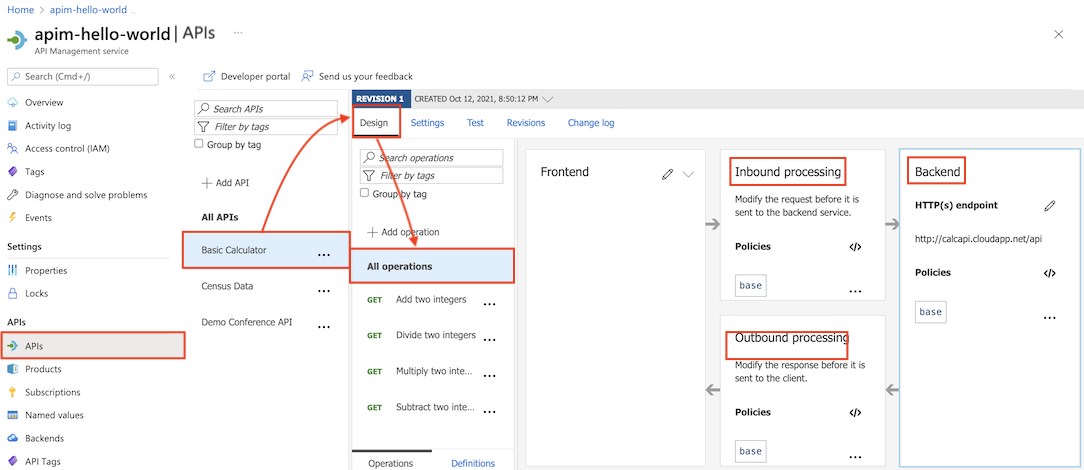 Configurar directiva en el ámbito de API