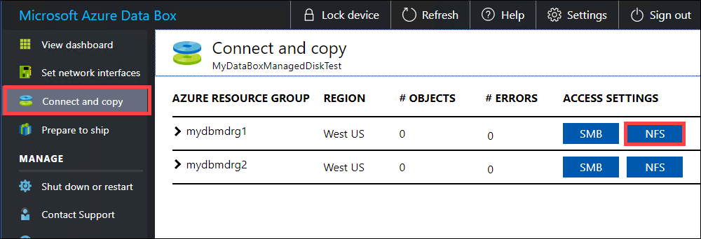 Configuración del acceso de clientes NFS