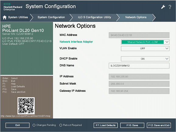 Captura de pantalla que muestra la ventana Configuración del sistema.