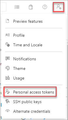 Ir a los tokens de acceso personal.