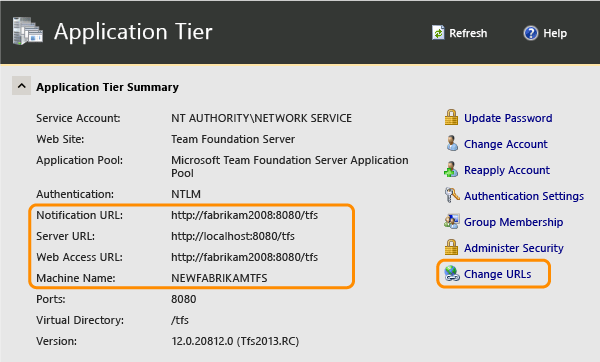 La notificación y las direcciones URL web no están actualizadas