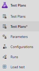 Captura de pantalla que muestra dos planes de prueba con nombre idential que comparten un almacén de back-end.