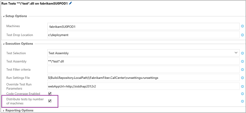 Configuración de la tarea