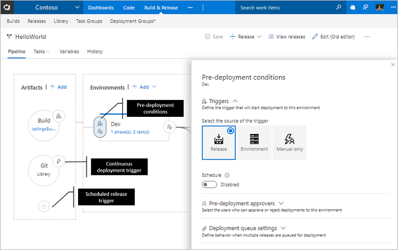 Configuración de versión