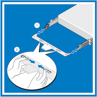 Ilustración de la instalación de la bandeja de CMA