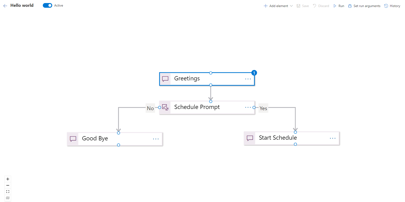 a screenshot of the scenario editor flow