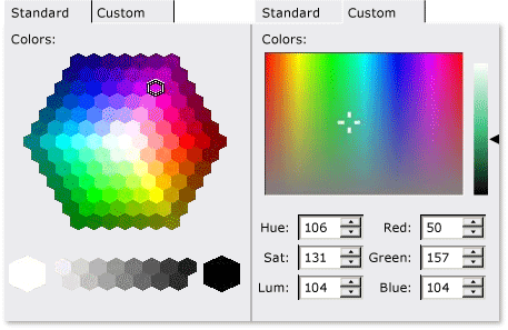 Cuadro de diálogo CMFCColorPickerCtrl.