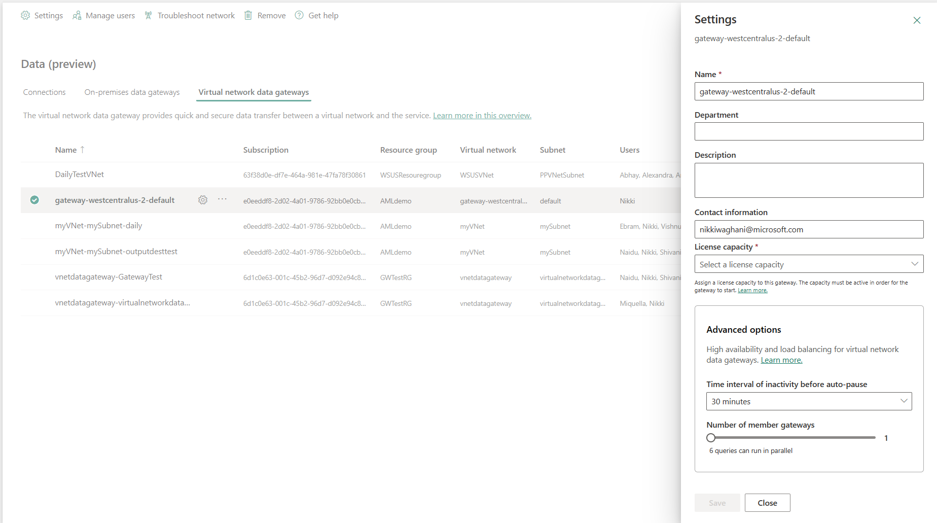 Administrar la configuración