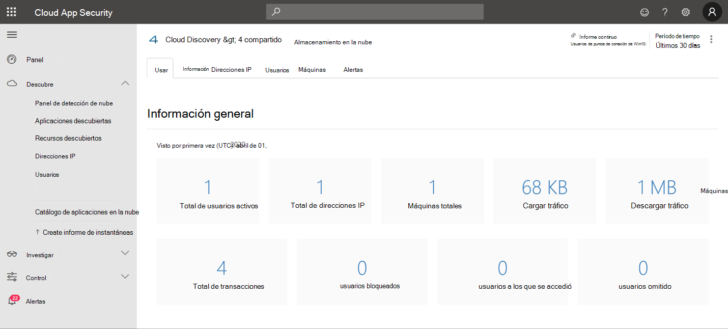 Muestra información general sobre la seguridad de aplicaciones en la nube de protección de red.