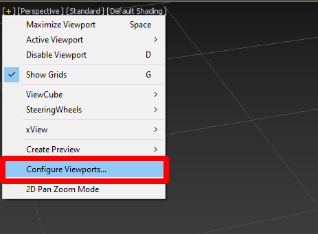 Opción Configure Viewports