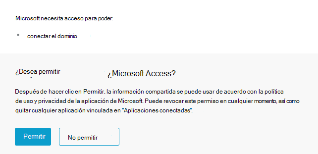 Seleccione Conectar y, a continuación, Permitir.