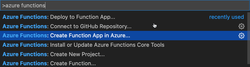 Creación de una aplicación de funciones en Azure