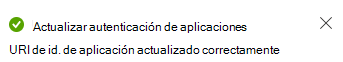  Mensaje de URI de id. de la aplicación