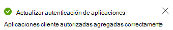 Se ha agregado un mensaje a la aplicación cliente