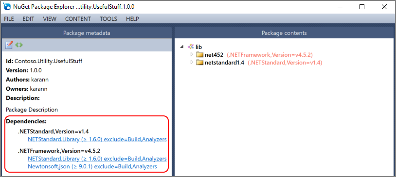 El resultado de aplicar una condición en PackageReference con VS2017