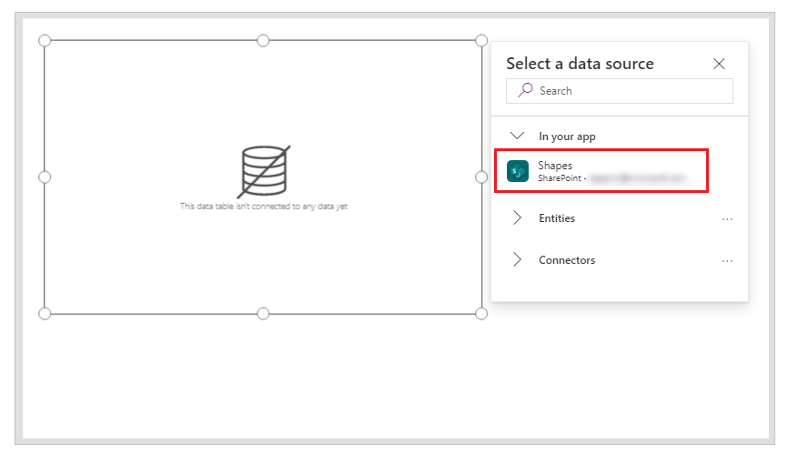 Seleccionar el origen de la tabla de datos.