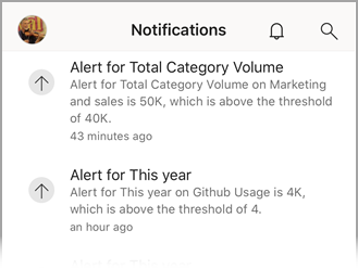 iOS Notifications list