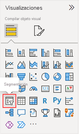 Captura de pantalla de la incorporación de una segmentación de calendario de ventas de informe.