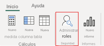 Captura de pantalla del botón de administración de roles