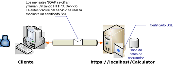 Utilización de la seguridad de transporte con un cliente anónimo