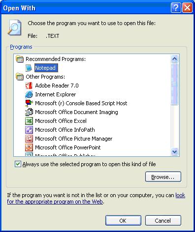 Folder Options Dialog