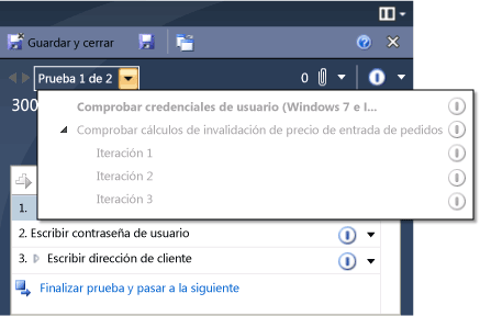 Ejecutar varias iteraciones de una prueba