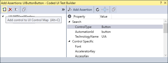 Add control to UI map