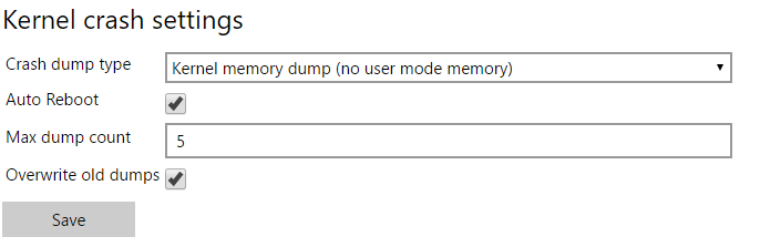 Configuración del bloqueo del kernel