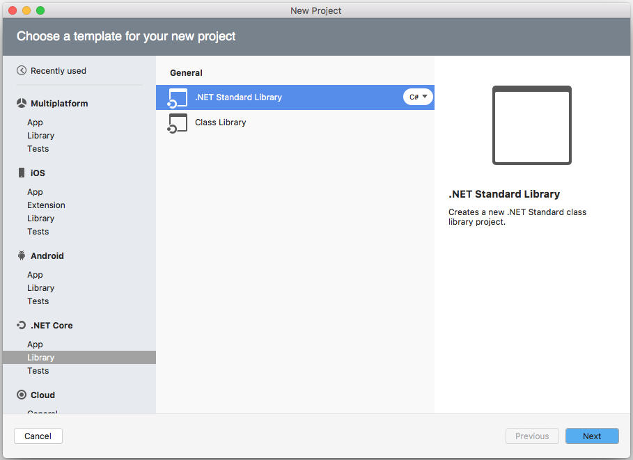 Create a .NET Standard library