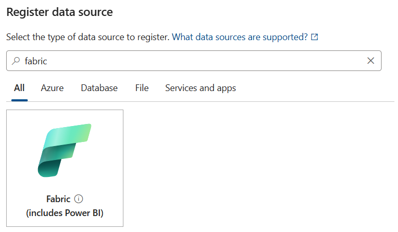 Imagen que muestra la lista de orígenes de datos disponibles para elegir con el tejido seleccionado.